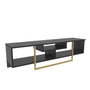 Hanah Home Asal 150 Soporte de TV Negro y Oro